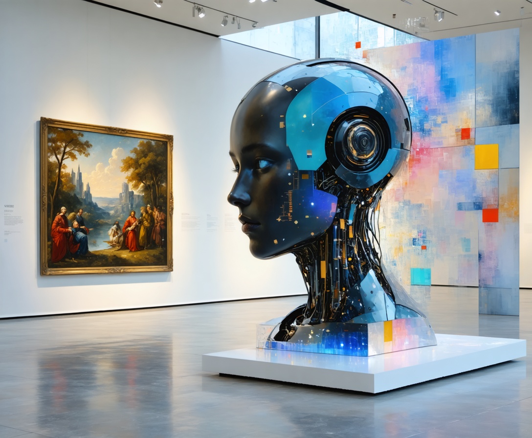 Abstract generative art representing neural networks