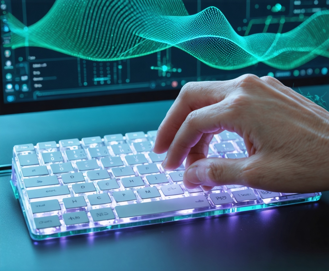 Close-up of high-tech design interface and neural navigation