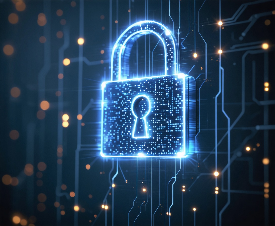Digital security and privacy conceptual lock